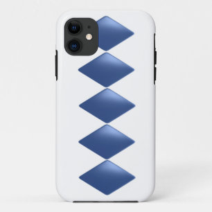 Blue Floating Diamond Pattern iPhone 11 Case