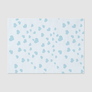 Blue Floating Hearts Tissue Paper