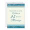 Blue Floral 25th Anniversary Party Invitation