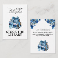 Blue Floral A New Chapter Bridal Shower