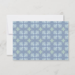 Blue Floral Abstract Pattern Card