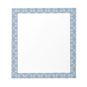 Blue Floral Abstract Pattern Notepad