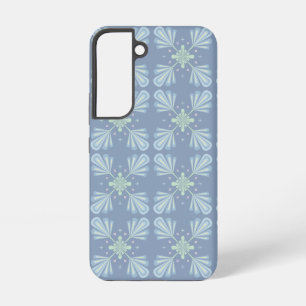 Blue Floral Abstract Pattern Samsung Galaxy Case