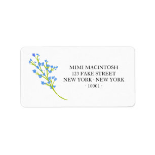 Blue Floral Address Labels
