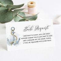 Blue Floral Anchor Nautical Book Request
