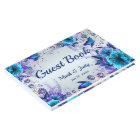 Blue Floral And Butterfly Wedding Guestbook