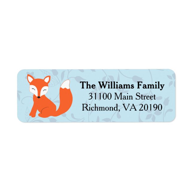 Blue Floral Baby Fox (Front)
