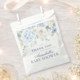 Blue Floral Baby in Bloom Baby Shower Dessert Favour Bags