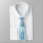 Blue floral Blessed Virgin Mary Our Lady of Grace Tie<br><div class="desc">Blue Floral Blessed Virgin Mary Our Lady of Grace</div>