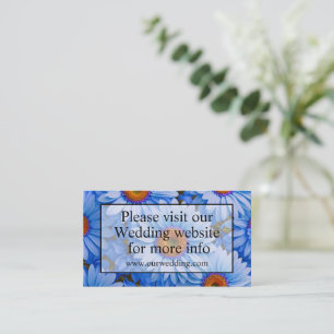 Blue floral blue sunflowers blue daisies pattern enclosure card