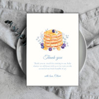 Blue Floral Blueberry Pancake Brunch Baby Shower