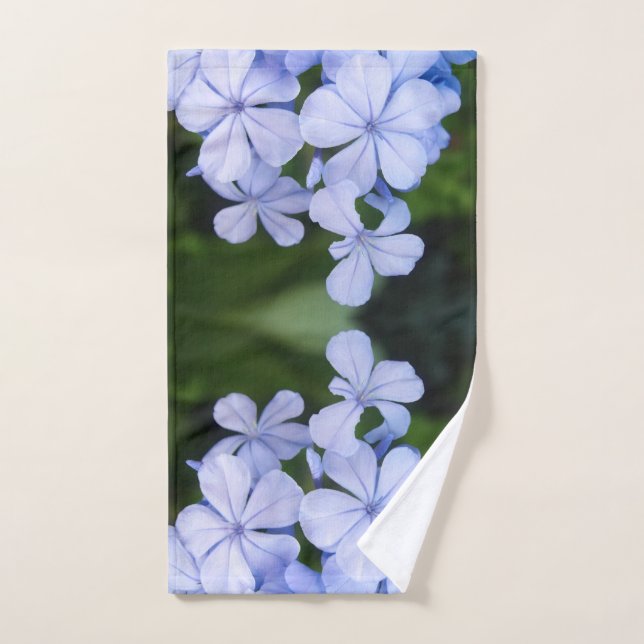 Blue Floral Bokeh Hand Towel (Hand Towel)
