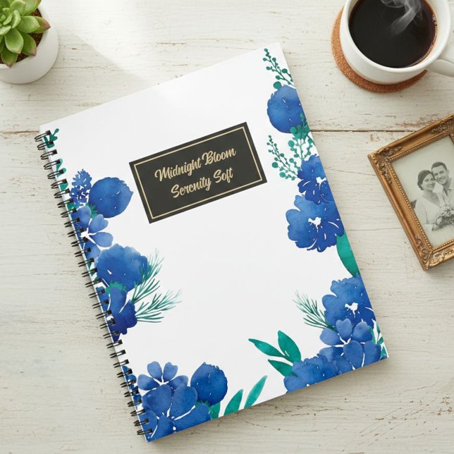  Blue Floral Botanical Notebook Planner (Creator Uploaded)
