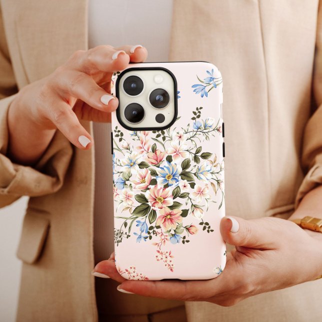 Blue Floral Bouquet Girly | iPhone 14 Case-Mate C Case (Creator Uploaded)
