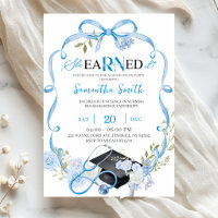 Blue Floral Bow Coquette RN Graduation party