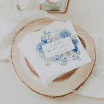 Blue Floral Bridal Shower Napkin<br><div class="desc">These bridal shower napkins feature a watercolor floral frame with elegant flowers in varying shades of blue and white,  perfect for a "Something Blue Before I Do" theme. With its sophisticated flower frame and attention to detail,  these napkins will set the tone for a memorable and elegant bridal shower.</div>