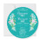Blue Floral Circle Invitation