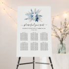 blue floral cross first communion seating chart