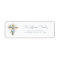 Blue Floral Cross | Return Address Label