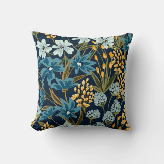 Blue Floral Cushion