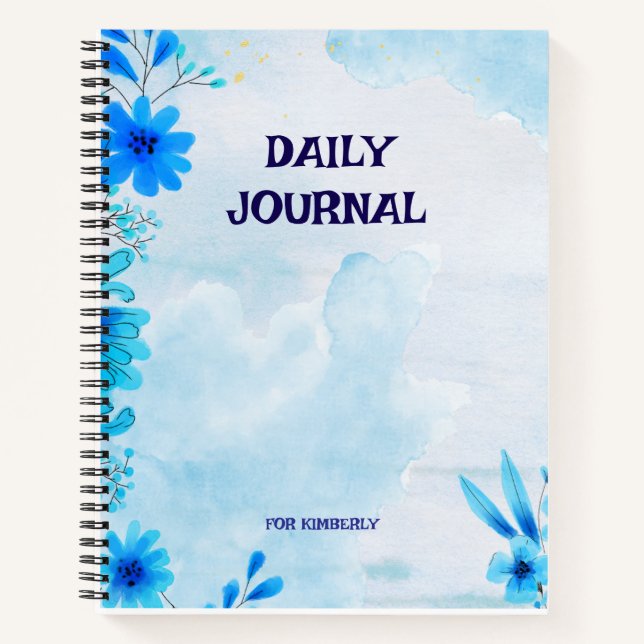 BLUE FLORAL DAILY JOURNAL (Front)