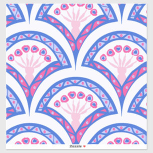 blue floral damask pattern