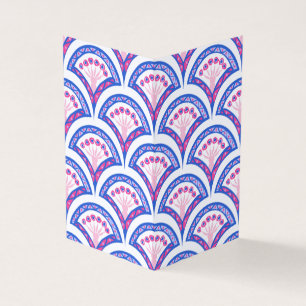 blue floral damask pattern