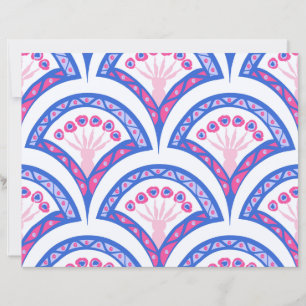 blue floral damask pattern