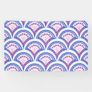 blue floral damask pattern  banner