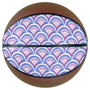 blue floral damask pattern  basketball
