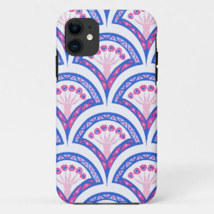 blue floral damask pattern Case-Mate iPhone case
