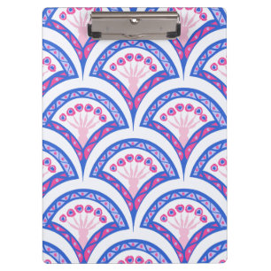 blue floral damask pattern  clipboard
