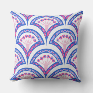 blue floral damask pattern  cushion