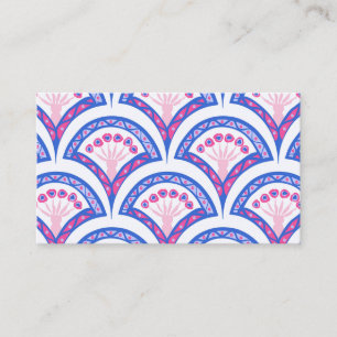 blue floral damask pattern  enclosure card