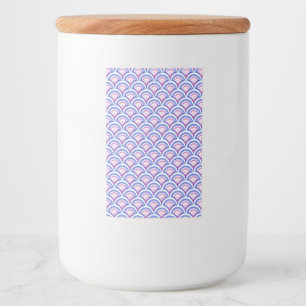 blue floral damask pattern  food label