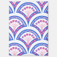 blue floral damask pattern