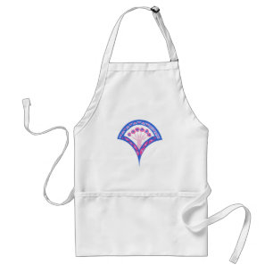 blue floral damask pattern standard apron
