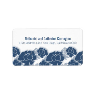 Blue Floral Decadence Address Labels