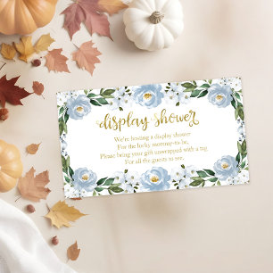 Blue Floral Display Baby Shower Enclosure Insert