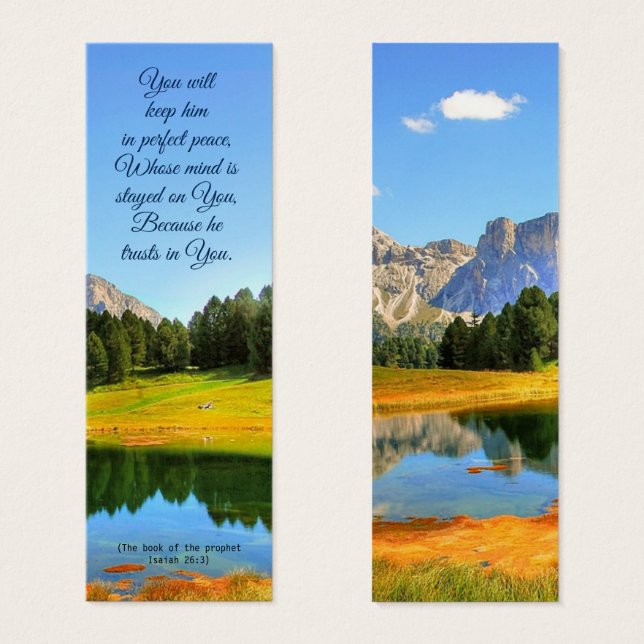 Blue Floral Elegant Spiritual Bible Verse (Front & Back)