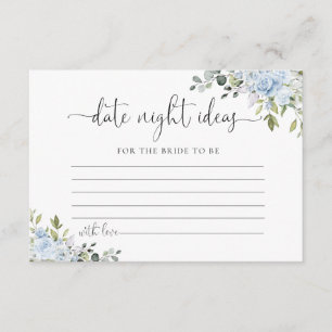 Blue Floral Eucalyptus Wedding Enclosure Card