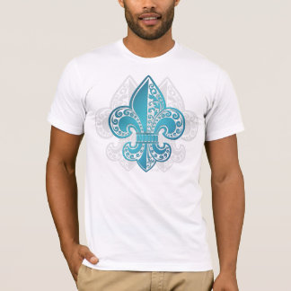 Blue Floral Fleur #3 T-Shirt