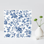 Blue Floral French Vintage Art Tile<br><div class="desc">Bring a touch of classic French elegance into your home with this blue floral ceramic tile. Featuring a beautiful French-inspired floral design on a crisp white background, this tile exudes timeless style and sophistication. Perfect for wall installations, backsplash accents, or decorative projects, each tile is crafted from high-quality ceramic to...</div>