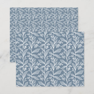 Blue Floral Garden Botanical Scrapbook Paper