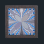 Blue Floral Gift Box<br><div class="desc">What a beautiful vector image artwork and the perfect diamond, rhombus, geometric design of the day. Blue Floral. Blue is the colour which is universal appreciated as a cool and perfect colour for all season and all the year around. Just as inspired artist love blue, flowers and the great oceans...</div>