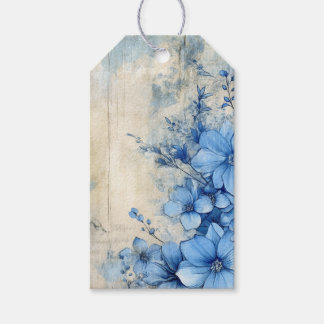 Blue Floral Gift Tags