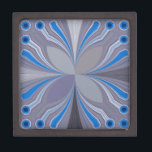 Blue Floral Jewellery Box<br><div class="desc">What a beautiful vector image artwork and the perfect diamond, rhombus, geometric design of the day. Blue Floral. Blue is the colour which is universal appreciated as a cool and perfect colour for all season and all the year around. Just as inspired artist love blue, flowers and the great oceans...</div>