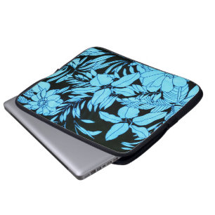 Blue Floral Laptop Sleeve