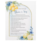 Blue Floral Lemon Main Squeeze What Groom Says