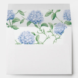 Blue Floral Lined Envelope